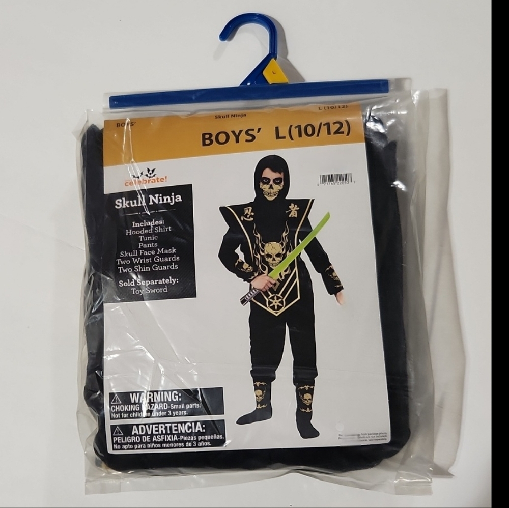 Skull Ninja L(10/12) Unisex Halloween Costume